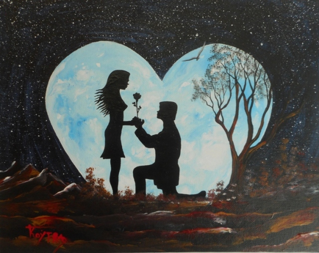 moon my heart acrylic on canvas by yannis koutras koutrasart